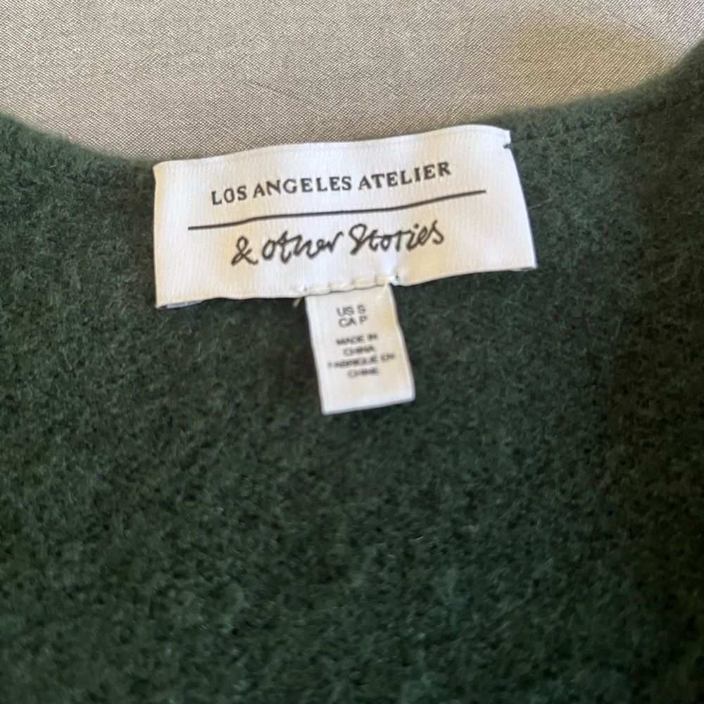 Green cardigan from & other stories